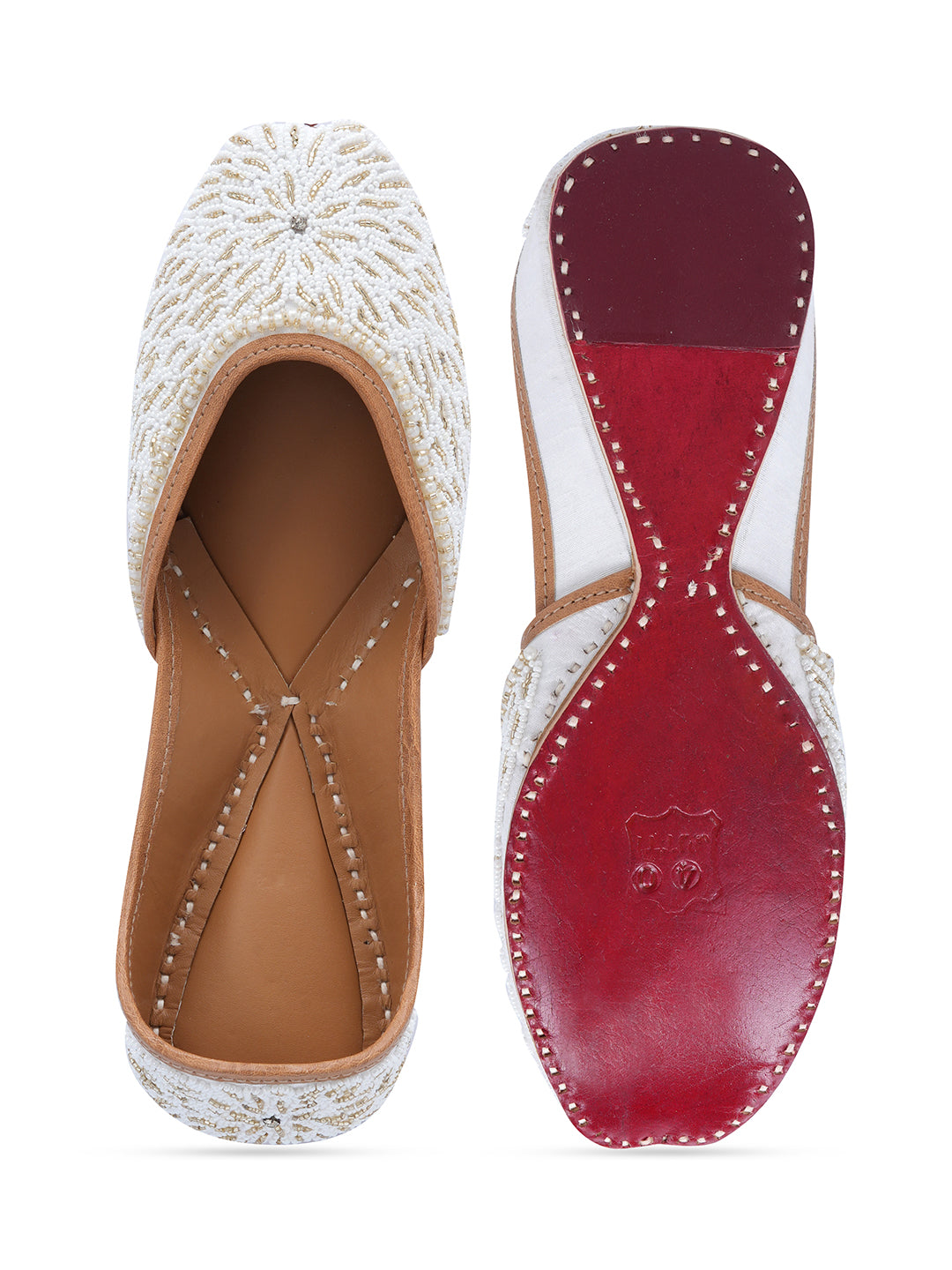 NR By Nidhi Rathi Women Embroidered Mojaris Flats