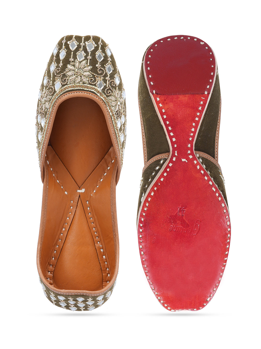 NR By Nidhi Rathi Women Embroidered Mojaris Flats