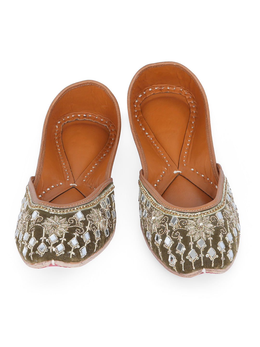 NR By Nidhi Rathi Women Embroidered Mojaris Flats