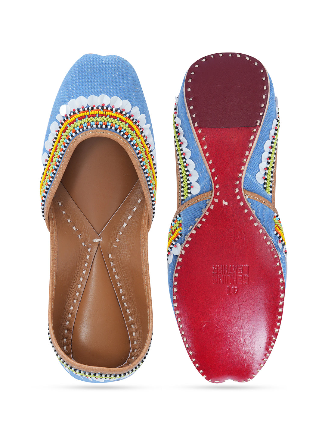 NR By Nidhi Rathi Women Embroidered Mojaris Flats