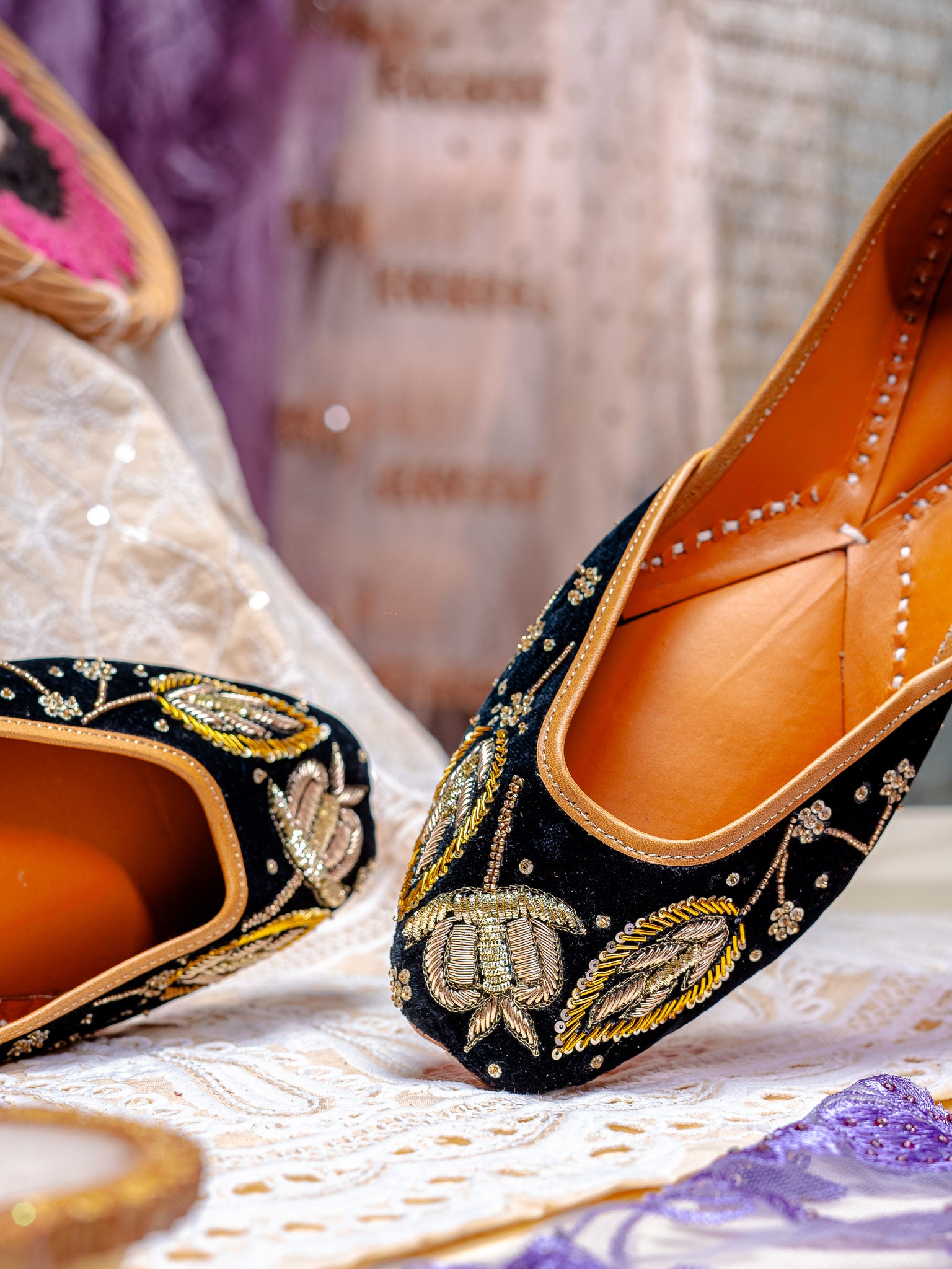 NR By Nidhi Rathi Women embroidered Mojaris Flats