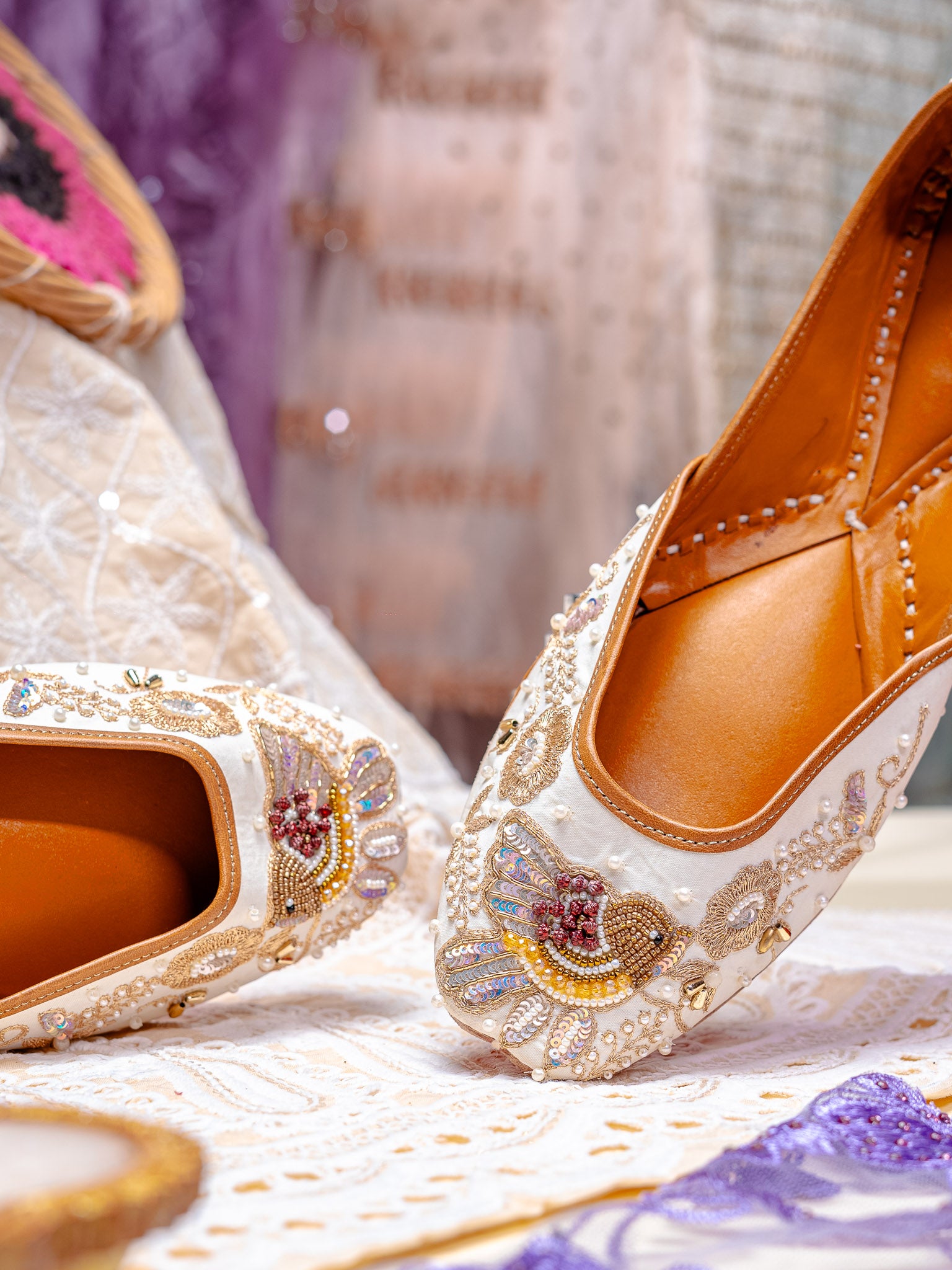 NR By Nidhi Rathi Women embroidered Mojaris Flats