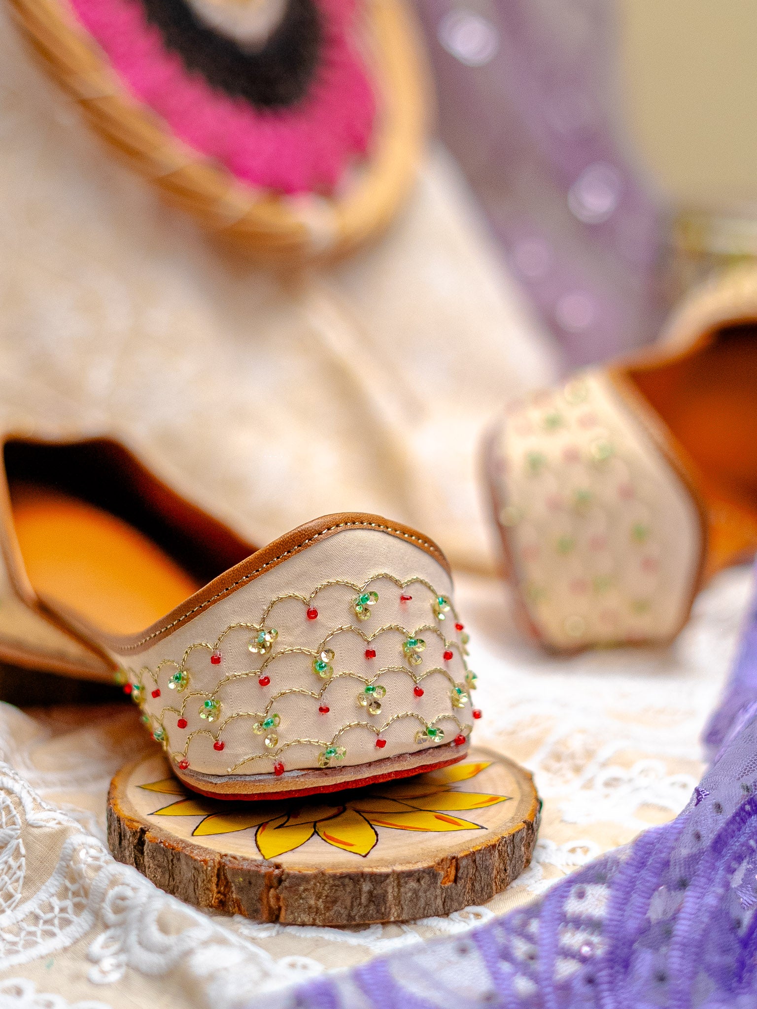 NR By Nidhi Rathi Women embroidered Mojaris Flats