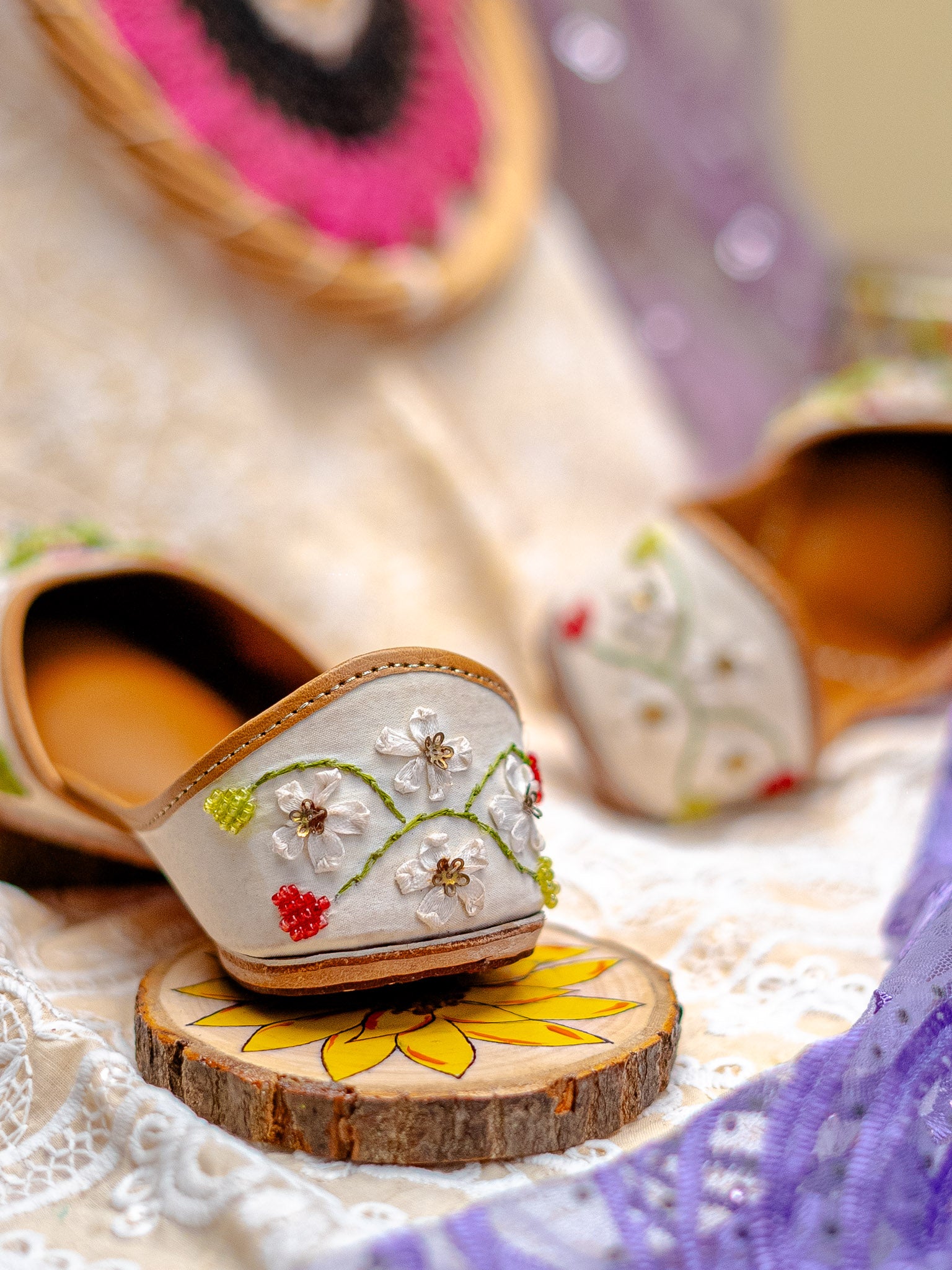 NR By Nidhi Rathi Women embroidered Mojaris Flats