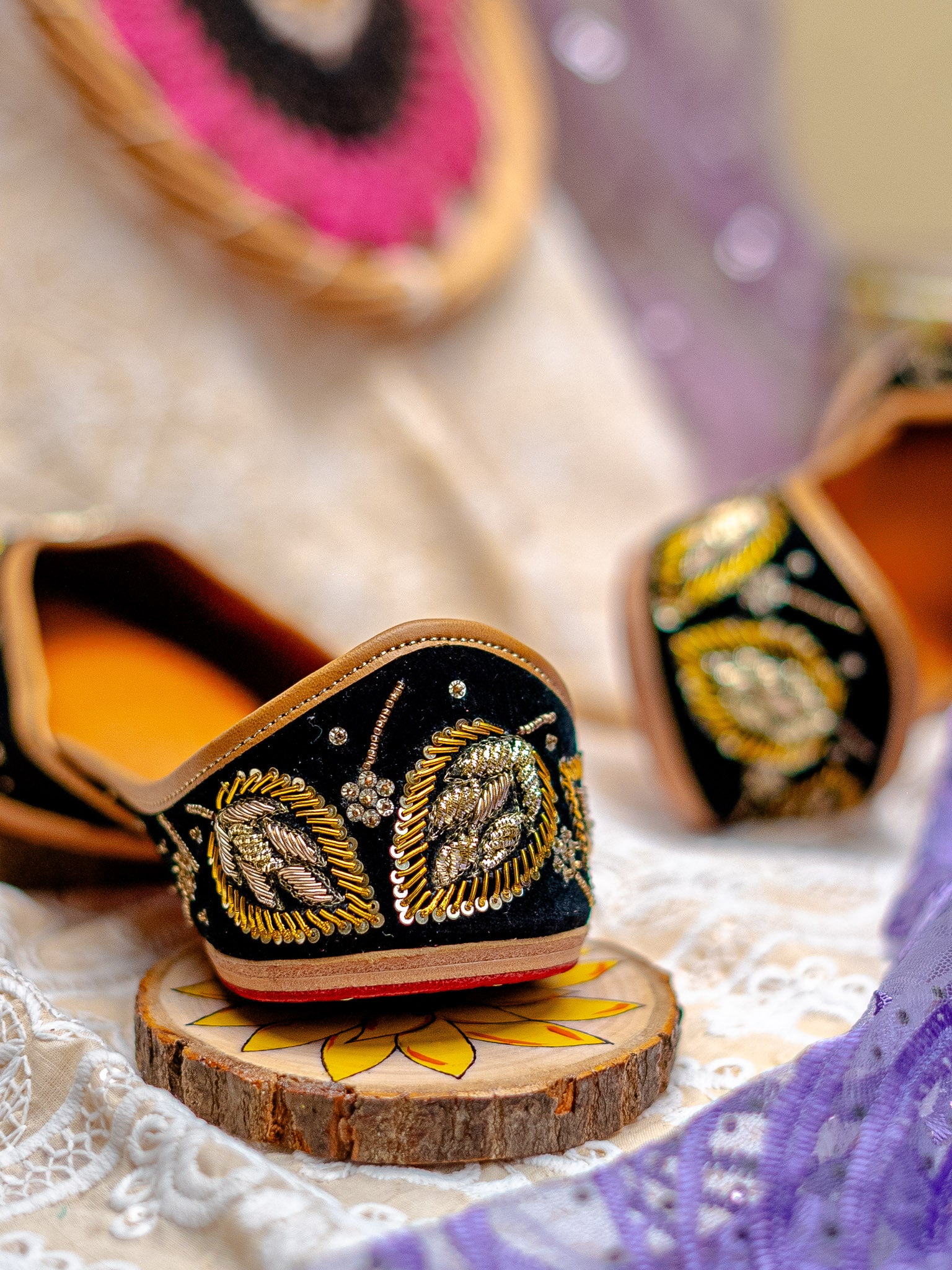 NR By Nidhi Rathi Women embroidered Mojaris Flats