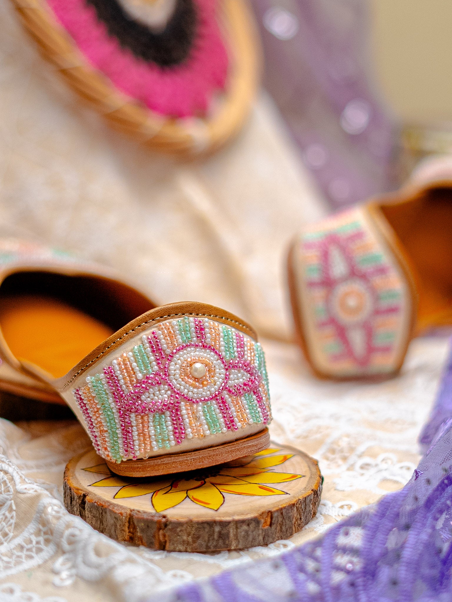 NR By Nidhi Rathi Women embroidered Mojaris Flats