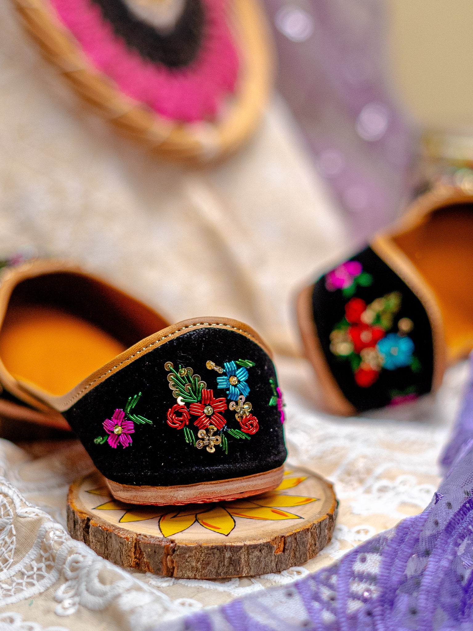 NR By Nidhi Rathi Women embroidered Mojaris Flats