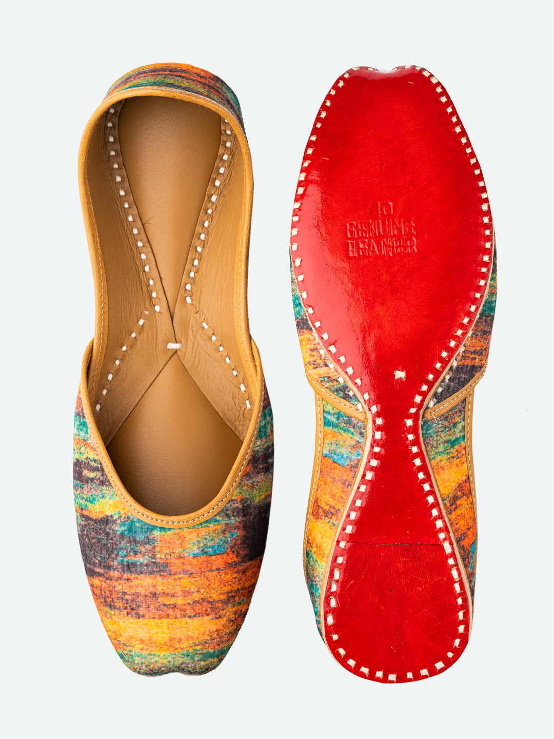 Mojaris Flats multicolores pour femmes de NR By Nidhi Rathi