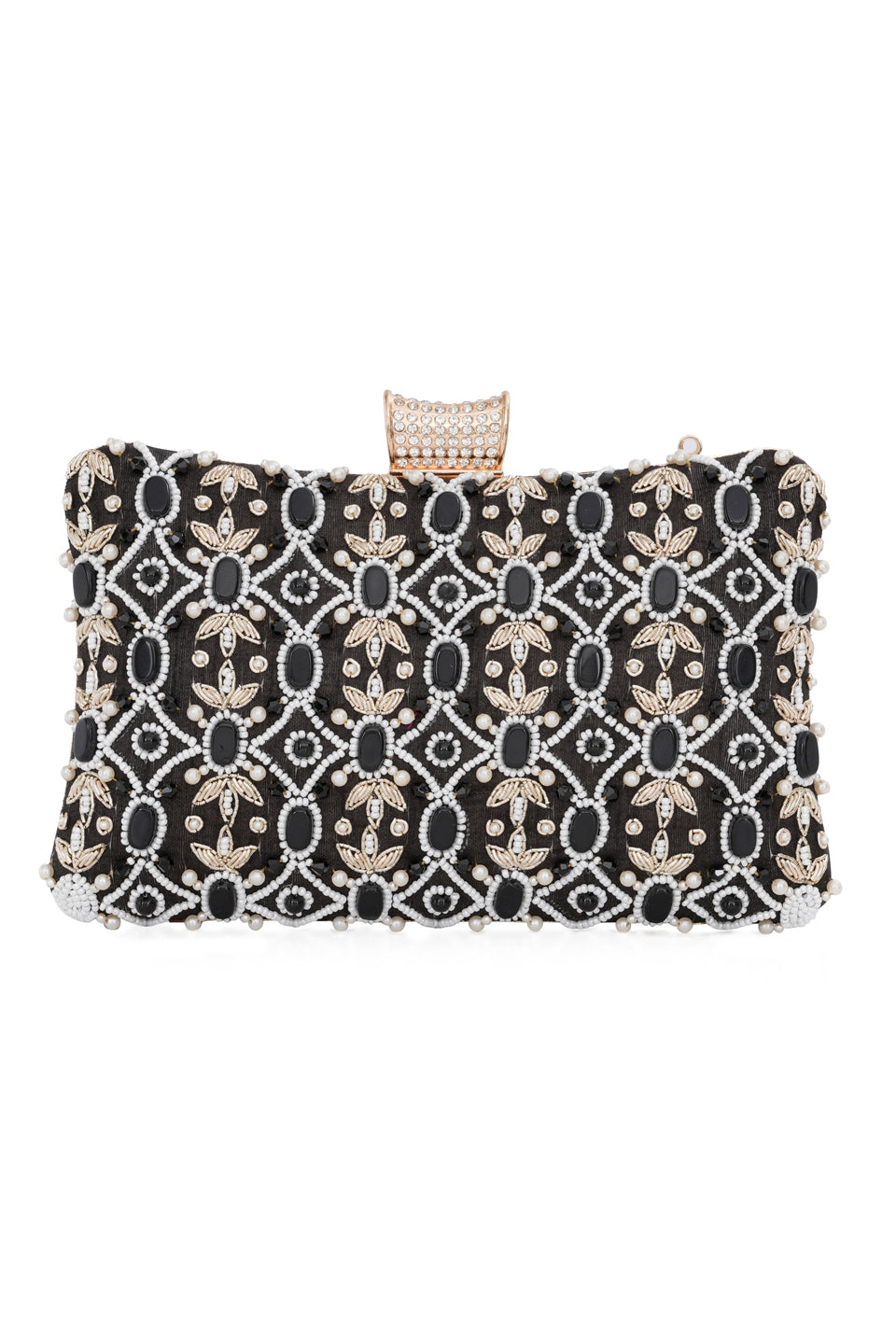 NR By Nidhi Rathi Stone Embellised Clutch Bag