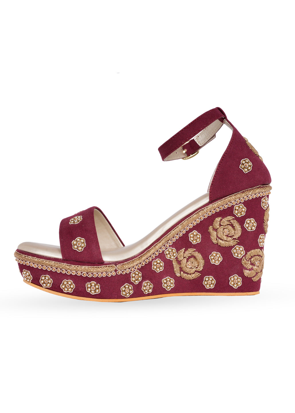 NR Women&#39;s Maroon Heels Shoes